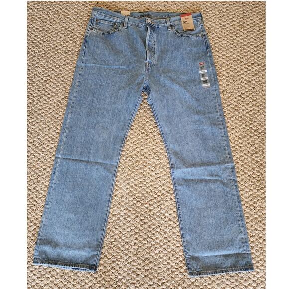 Levi's 501 Jeans Men's 40x32 Blue‎ Original Premium Straight Button Fly Cowboy - Picture 6 of 12